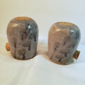 Salt Glazed pottery Salt and pepper shakers 3.5" Tall X 2.5" wide